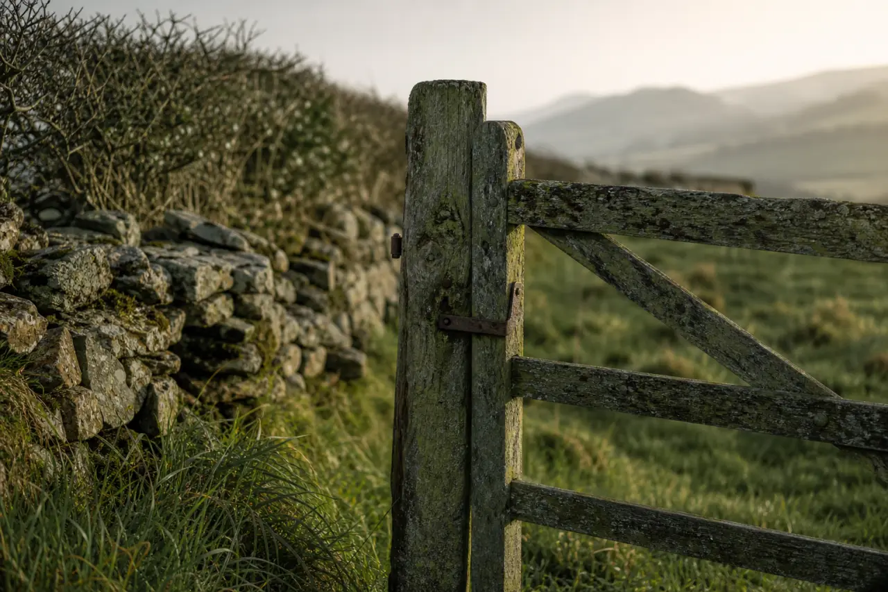 Field boundary in Ceredigion