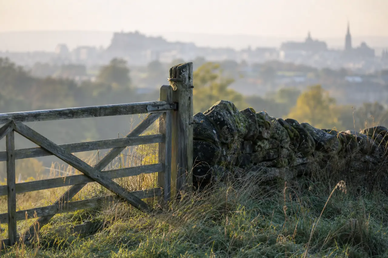 Field boundary in City of Edinburgh