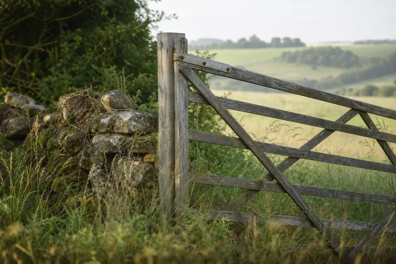 Field boundary in East Sussex