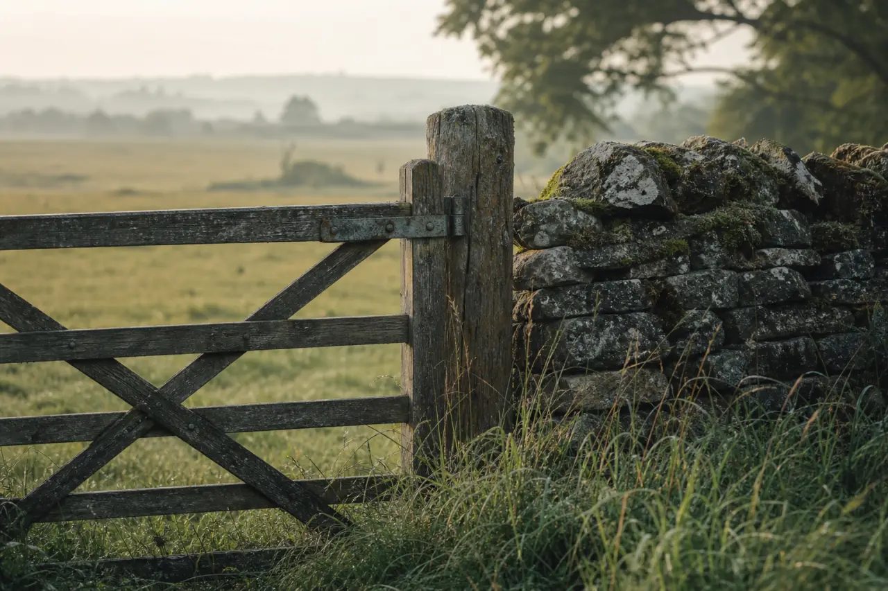 Field boundary in Gloucestershire