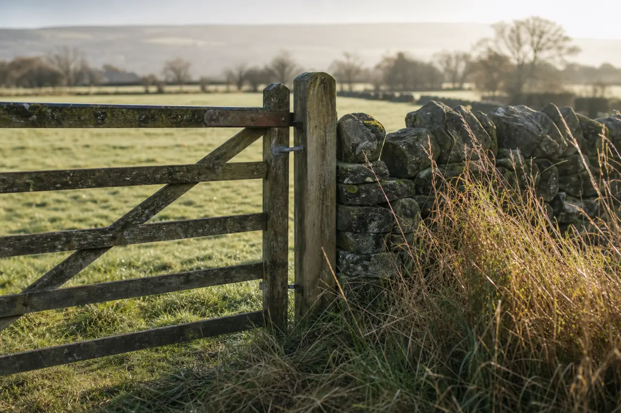 Field boundary in Greater Manchester