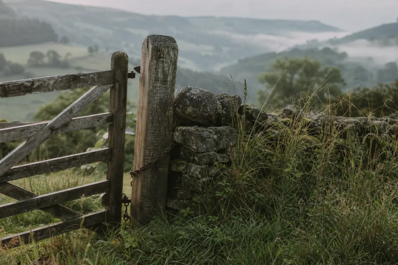 Field boundary in Merthyr Tydfil