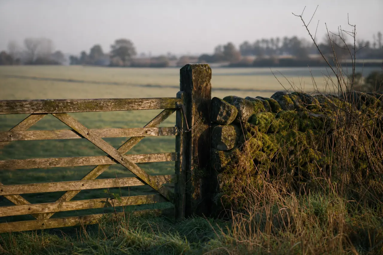Field boundary in Midlothian