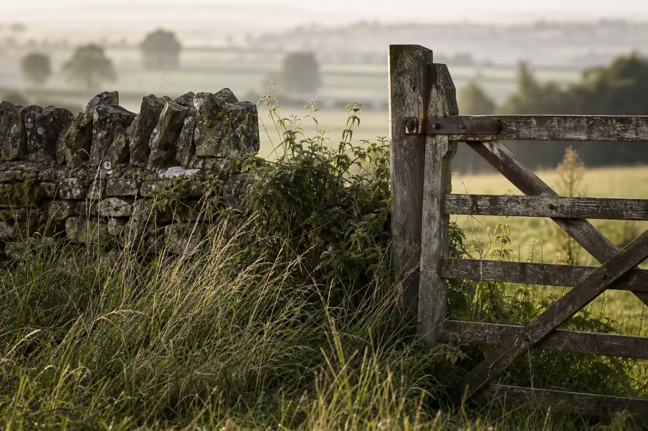 Field boundary in Somerset
