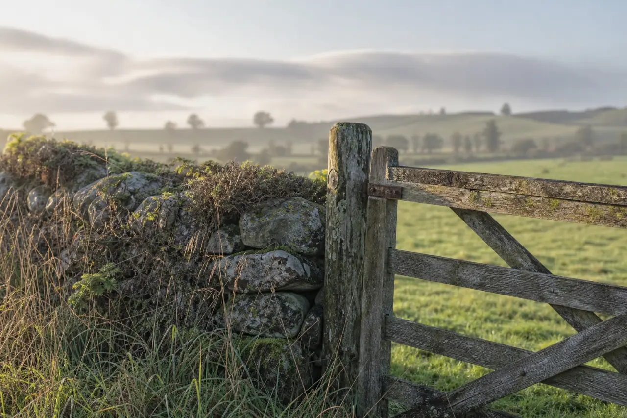 Field boundary in South Lanarkshire