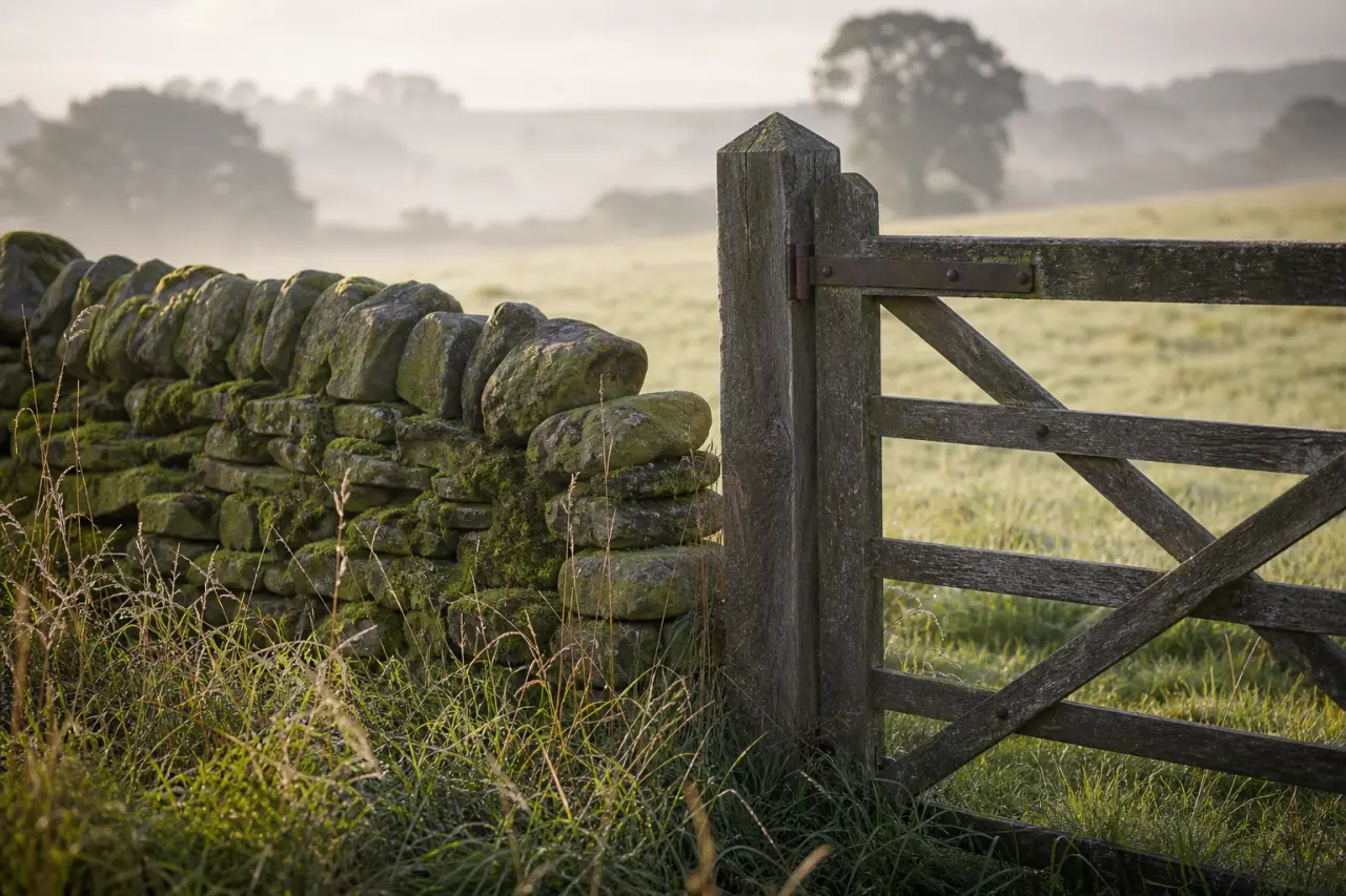 Field boundary in Staffordshire