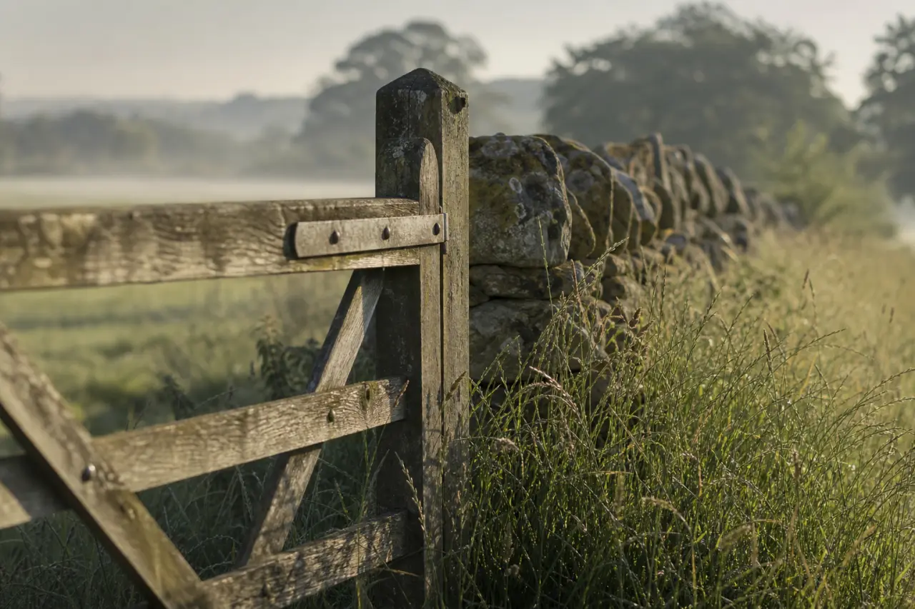 Field boundary in Surrey