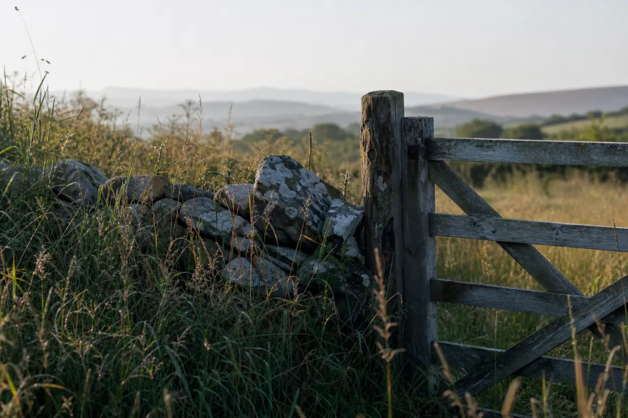 Field boundary in Swansea