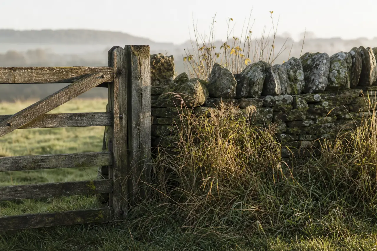 Field boundary in Tyne and Wear