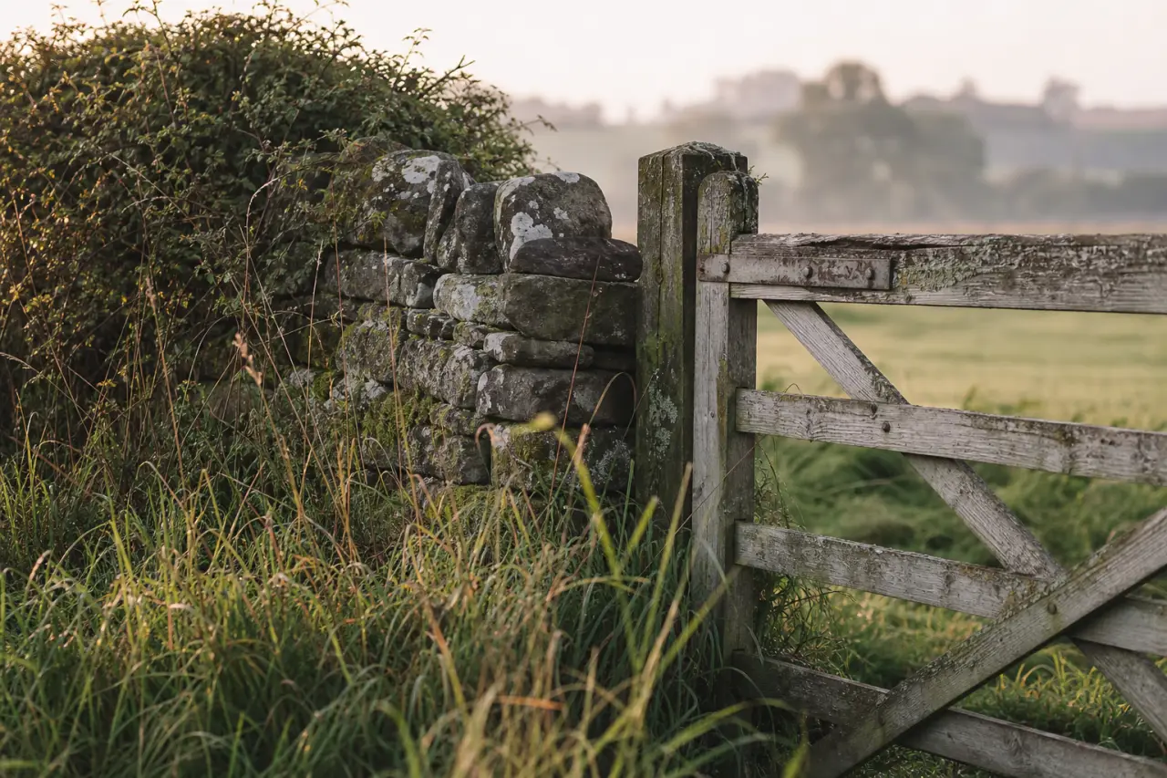 Field boundary in Worcestershire